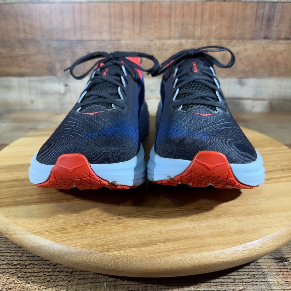 Hoka Rincon 3 Men 11.5 Black Blue Running Shoes Sneaker 1119395 BDGB Athletic